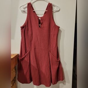 Womens boutique simple wine colored sundress
